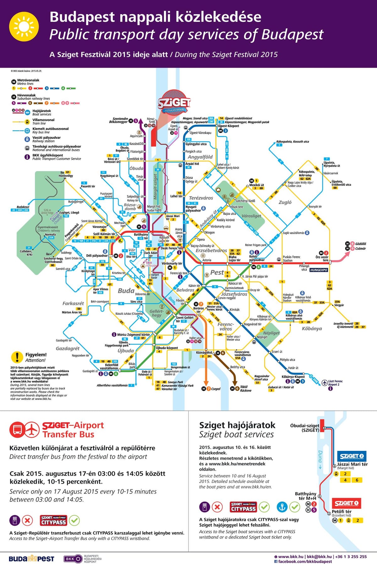 Budapeşt tramvay xəritə