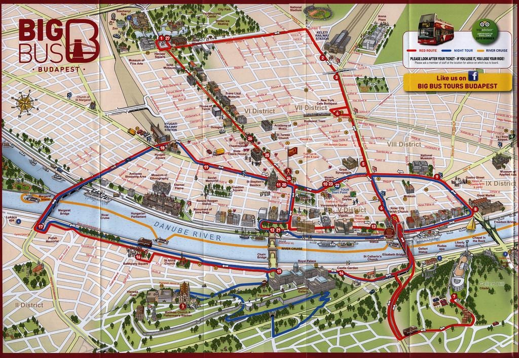 böyük avtobus turları Budapeşt xəritə