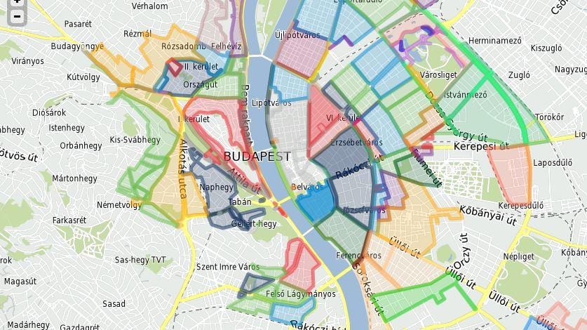 park Budapeştdə xəritə