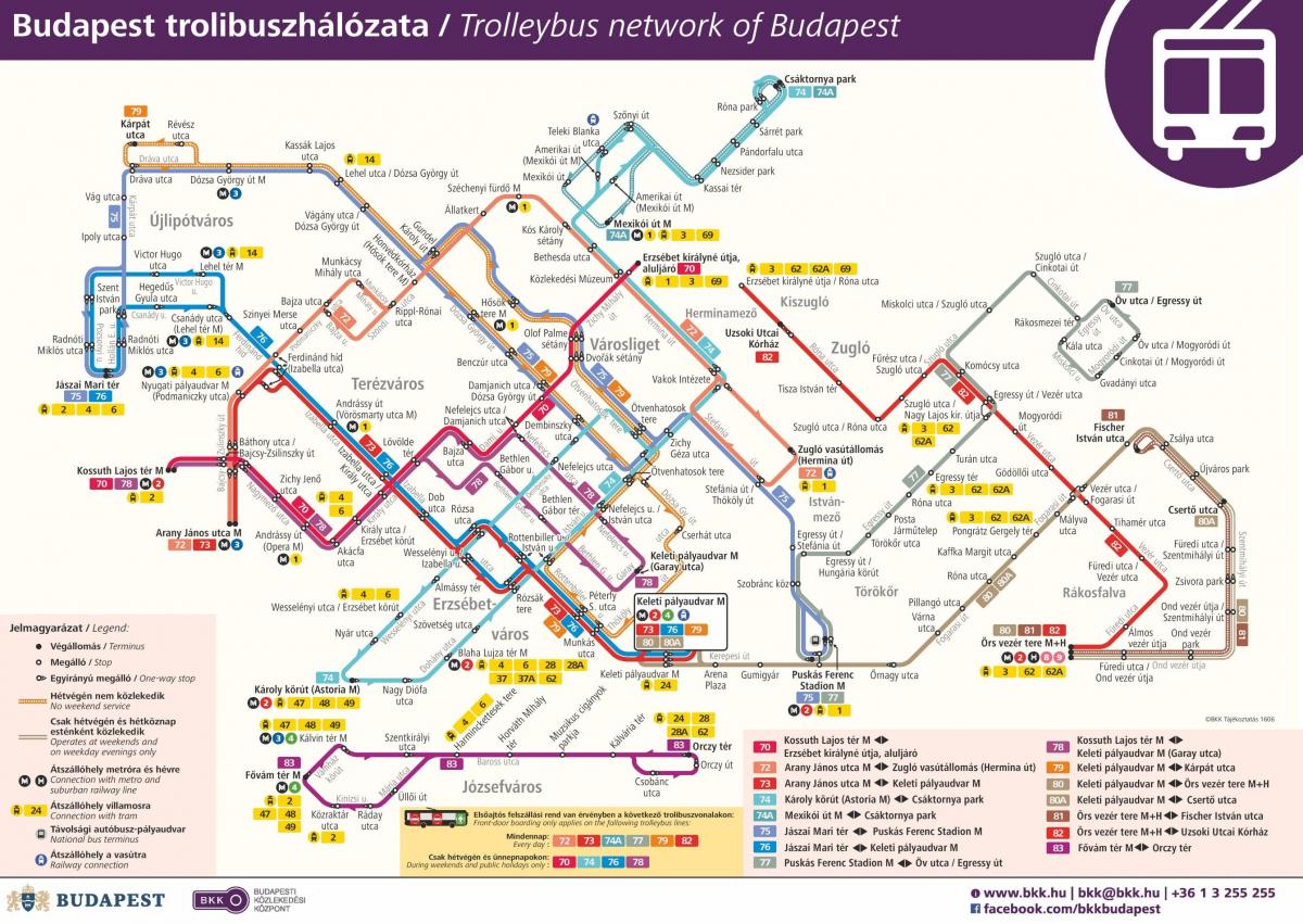 kart Budapeşt trolleybus