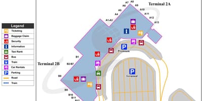 Hava Budapeşt xəritə terminal 2a