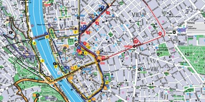 Budapeşt avtobus turu xəritəsi